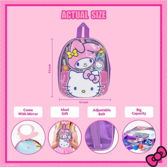 Hello Kitty and Friends Cosmetic Gift Bag, Lip, Nail, and Hair Accessories, - Picture 6 of 7